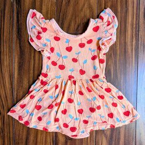 Little Sleepies Sweet Cherries Flutter Twirl Dress, 18-24m EUC